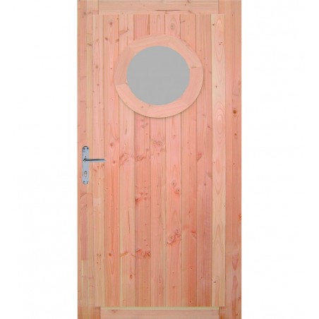 Carporttür 0,975x2,00m DGL mit Rundfenster